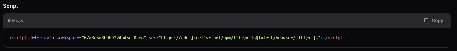 An example of how the script tag